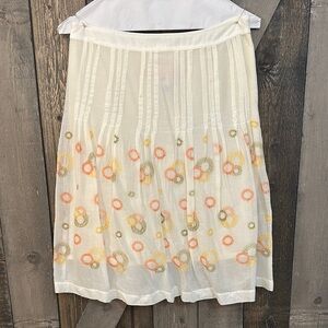 Cynthia Steffe White Embroidered Convertible Mini Skirt